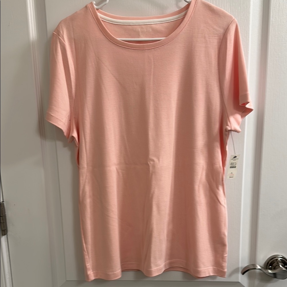 Talbots Fitted Pink Short Sleeve Tee